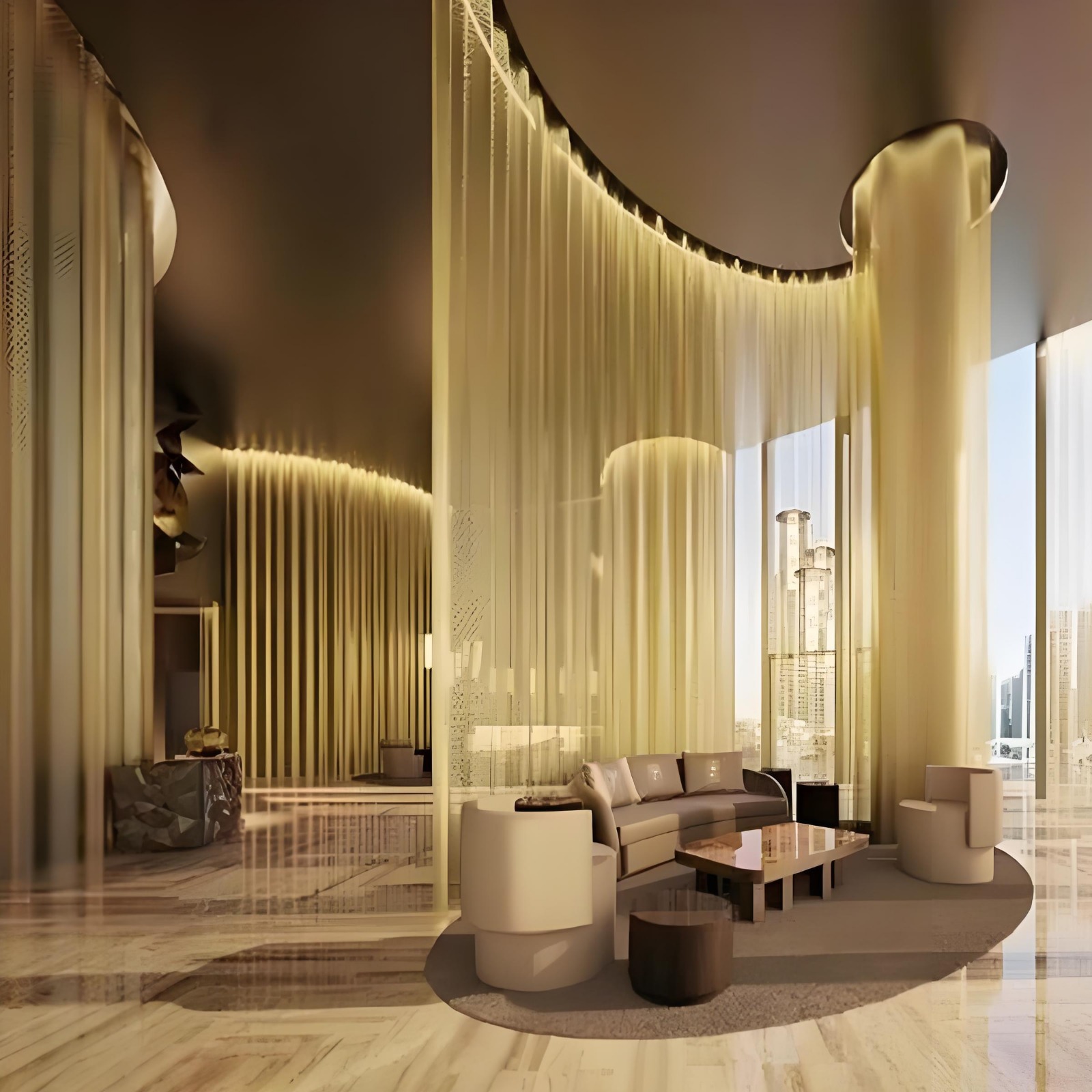 Lobby curtain