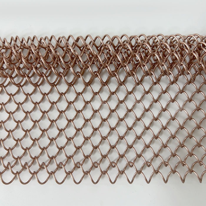 Copper coil drape