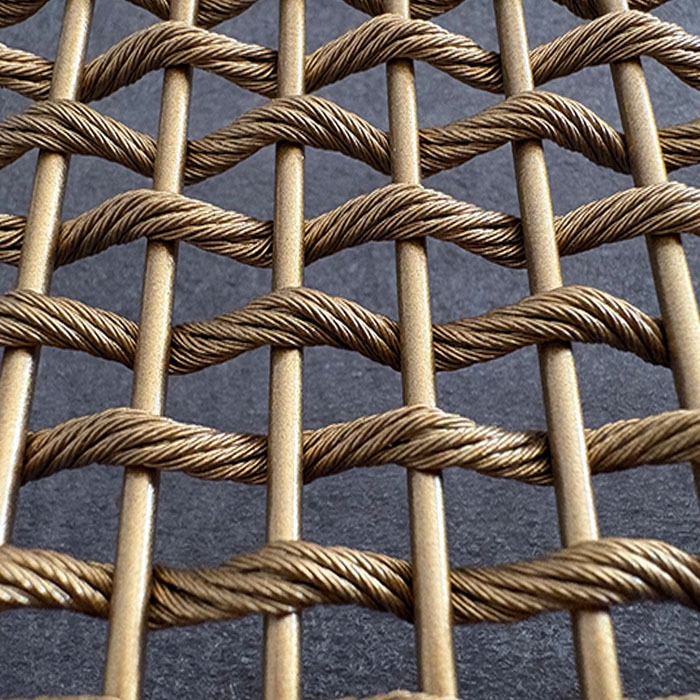 Spun brass rope mesh